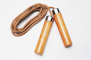 brown wooden jumping rope